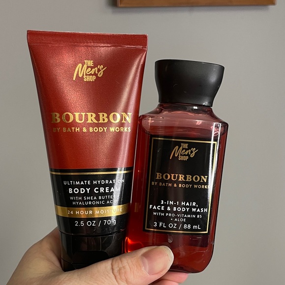 Bath & Body Works Other - Bath & Body Works Mens Bourbon Body Cream and Wash Travel size set small